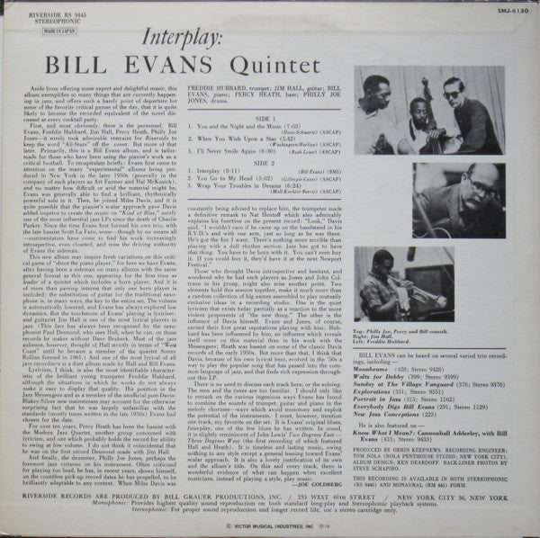 Bill Evans Quintet - Interplay (Vinyl, LP, Album, Reissue)