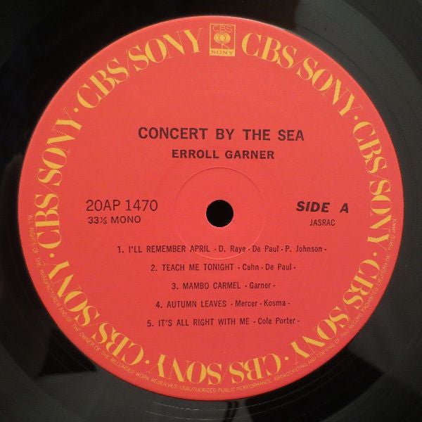 Erroll Garner - Concert By The Sea = コンサート・バイ・ザ・シー (Vinyl, LP, Albu...