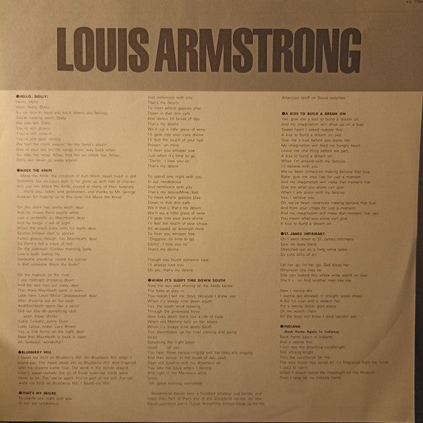 Louis Armstrong - Singin' n' Playin' (Vinyl, LP, Compilation) Very Good (VG) / Good Plus (G+)