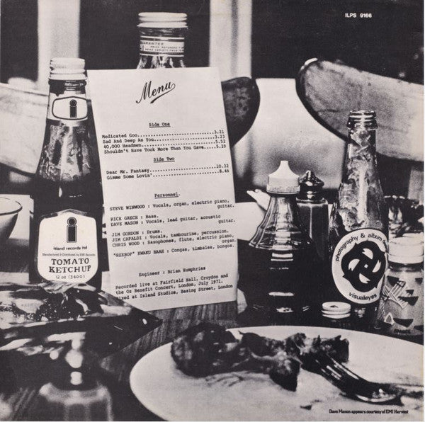 Traffic - Welcome To The Canteen (Vinyl, LP, Album, Reissue) Good Plus (G+) / Good Plus (G+)