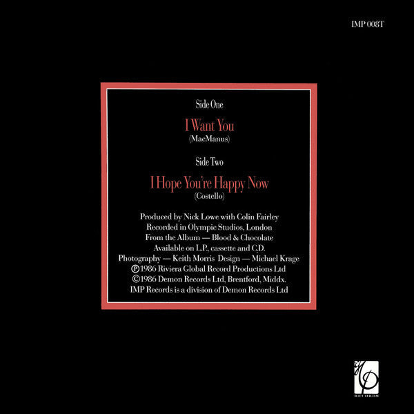 Elvis Costello & The Attractions - I Want You (Vinyl, 12", 45 RPM, ...
