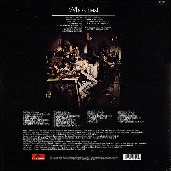 The Who - Who's Next (3xVinyl, LP, Album, Deluxe Edition, Remastered) Very Good Plus (VG+) / Very Good (VG)