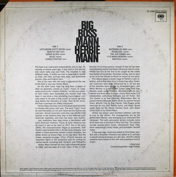 Herbie Mann - Big Boss Mann (Vinyl, LP, Album, Reissue, Stereo) Very Good (VG) / Very Good (VG)