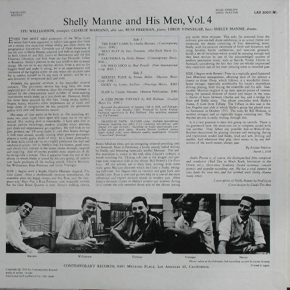 Shelly Manne & His Men - Vol. 4 - Swinging Sounds (Vinyl, LP, Album...