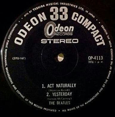 The Beatles - You're Going To Lose That Girl (Vinyl, 7", 33 ⅓ RPM) Very Good Plus (VG+) / Good Plus (G+)