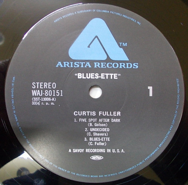 Curtis Fuller's Quintet - Blues-ette (Vinyl, LP, Album, Reissue, St...