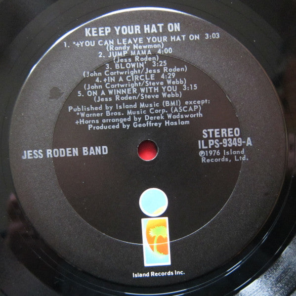 The Jess Roden Band - Keep Your Hat On (Vinyl, LP, Album) Very Good (VG) / Very Good (VG)