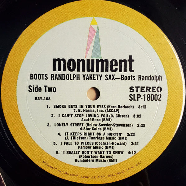 Boots Randolph - Boots Randolph's Yakety Sax! (Vinyl, LP, Album, Repress, Stereo) Very Good Plus (VG+) / Good Plus (G+)