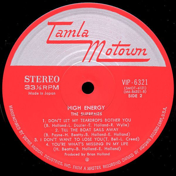 The Supremes - High Energy (Vinyl, LP, Album) Good Plus (G+) / Good Plus (G+)
