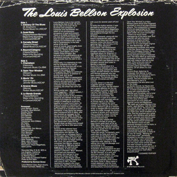Louis Bellson - The Louis Bellson Explosion (Vinyl, LP, Album, Stereo) Very Good (VG) / Very Good (VG)