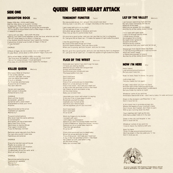 Queen - Sheer Heart Attack (Vinyl, LP, Album, Reissue, Stereo)