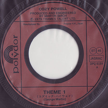 Cozy Powell - Theme One / The Loner (Vinyl, 7") Very Good Plus (VG+) / Very Good (VG)