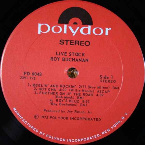 Roy Buchanan - Live Stock (Vinyl, LP, Album, Stereo) Very Good Plus (VG+) / Very Good Plus (VG+)