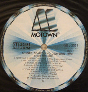 Stevie Wonder - Signed Sealed & Delivered (Vinyl, LP, Album, Reissue, Stereo) Very Good Plus (VG+) / Very Good Plus (VG+)