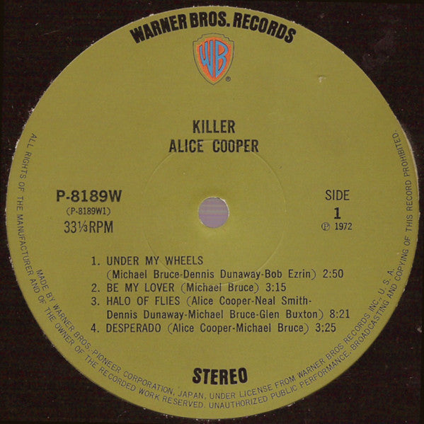 Alice Cooper - Killer (Vinyl, LP, Album, Stereo)