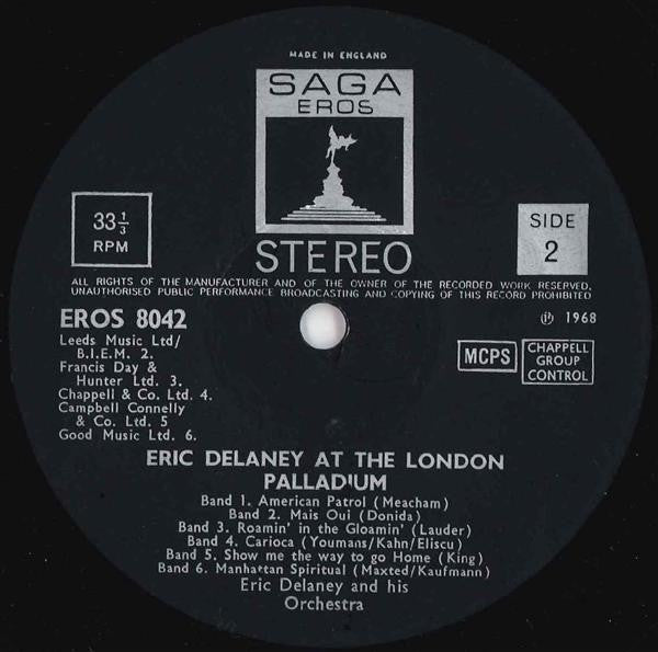 Eric Delaney - At The London Palladium (Vinyl, LP, Album) Very Good Plus (VG+) / Good Plus (G+)