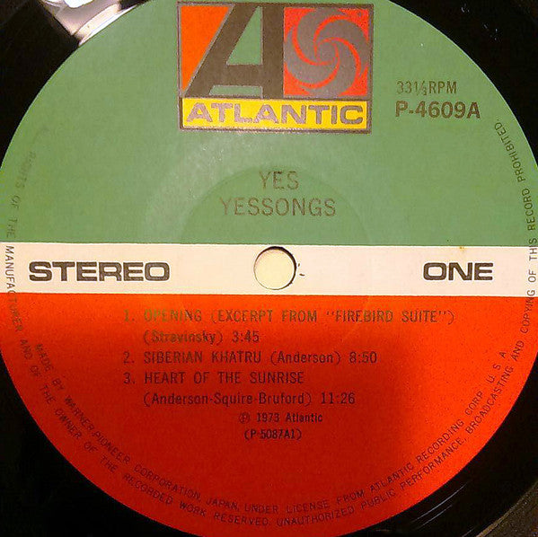 Yes - Yessongs (Vinyl, LP, Album, Reissue)