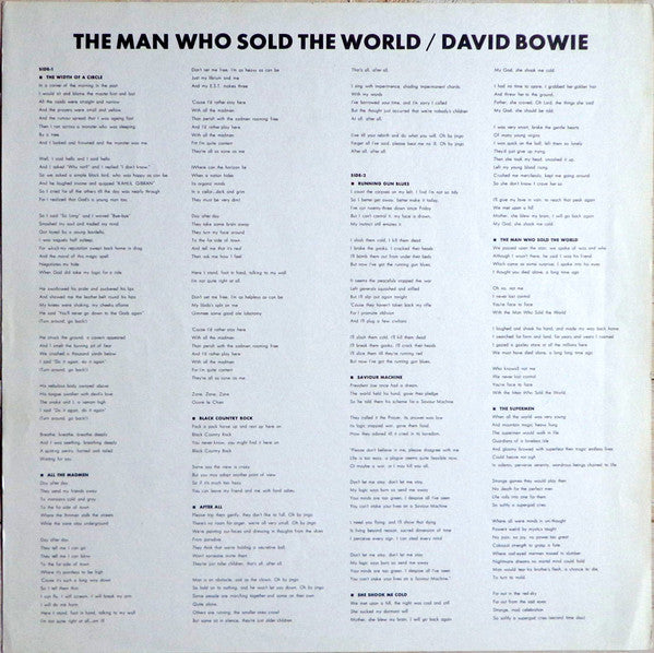 David Bowie - The Man Who Sold The World (Vinyl, LP, Album, Limited...
