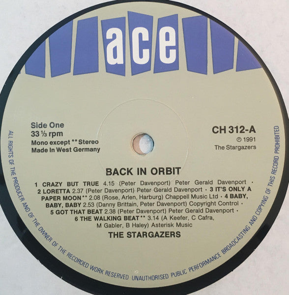 The Stargazers (2) - Back In Orbit (Vinyl, LP) Very Good (VG) / Very Good (VG)