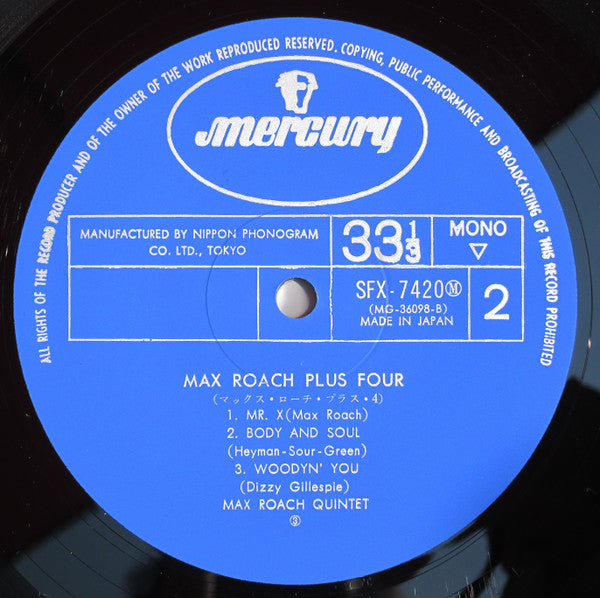 Max Roach - +4 (Vinyl, LP, Album, Reissue, Mono)