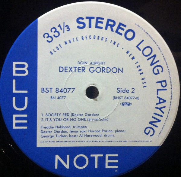 Dexter Gordon - Doin' Allright (Vinyl, LP, Album, Limited Edition, ...