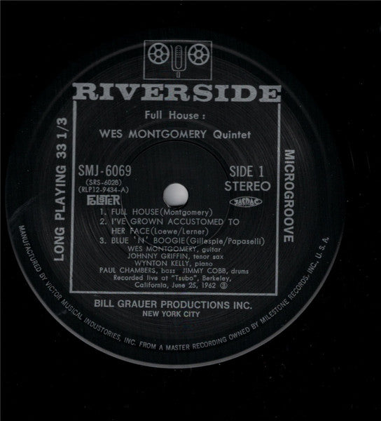 Wes Montgomery - Full House = フル・ハウス (Vinyl, LP, Album, Reissue, Stereo) Very Good (VG) / Very Good (VG)