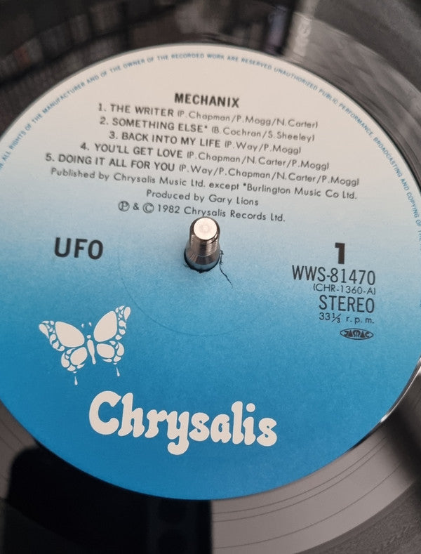 UFO (5) - Mechanix (Vinyl, LP, Album, Stereo) Very Good Plus (VG+) / Very Good (VG)