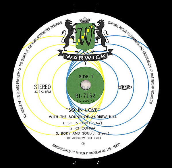 Andrew Hill - So In Love (Vinyl, LP, Album, Reissue, Stereo)