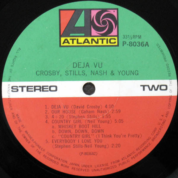 Crosby, Stills, Nash & Young - Déjà Vu (Vinyl, LP, Album, Reissue) Very Good Plus (VG+) / Very Good Plus (VG+)