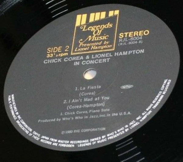 Chick Corea - In Concert (Vinyl, LP, Album)