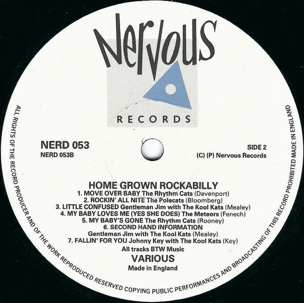 Various - Home Grown Rockabilly (Vinyl, LP, Compilation, Reissue) Very Good Plus (VG+) / Very Good Plus (VG+)