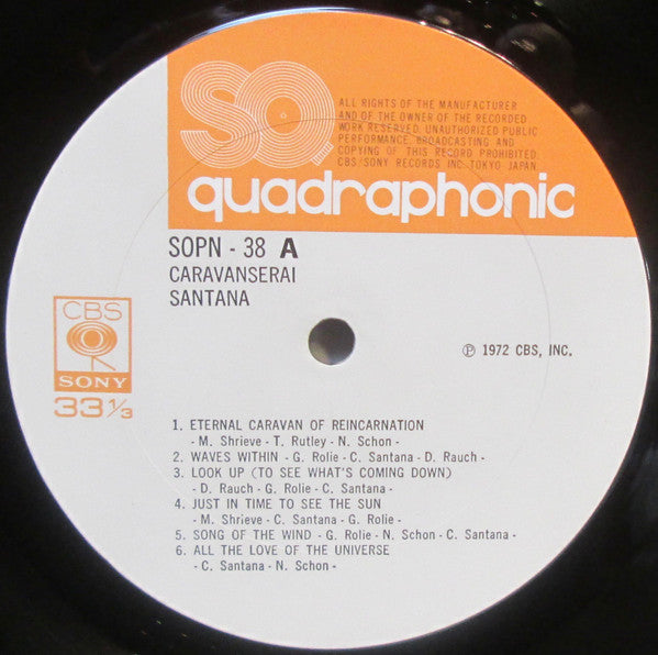 Santana - Caravanserai (Vinyl, LP, Album, Quadraphonic)
