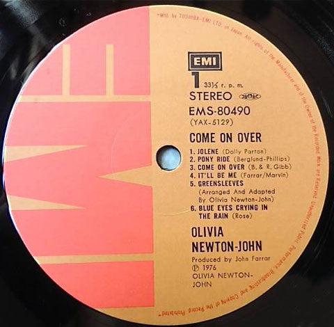 Olivia Newton-John - Come On Over (LP, Album, Reissue, Stereo) - Very Good (VG) / Very Good (VG)