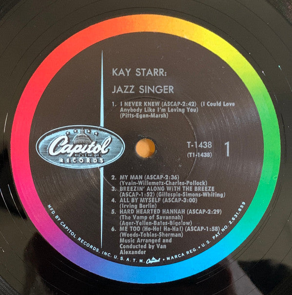 Kay Starr - Kay Starr: Jazz Singer (Vinyl, LP, Mono) Good Plus (G+) / Poor (P)