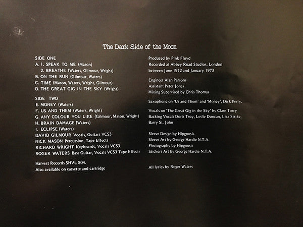 Pink Floyd - The Dark Side Of The Moon = 狂気 (Vinyl, LP, Album, Reis...