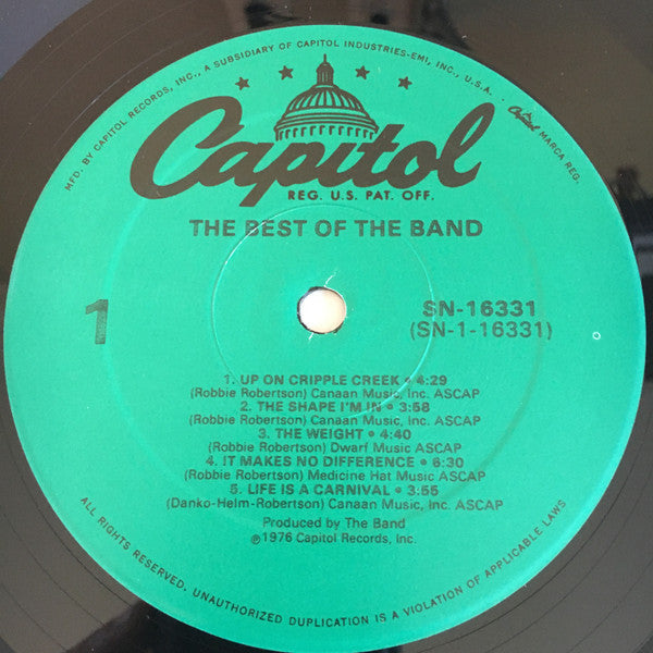 The Band - The Best Of The Band (Vinyl, LP, Compilation, Reissue)