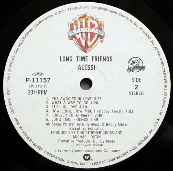 Alessi - Long Time Friends (Vinyl, LP, Album) Very Good (VG) / Very Good (VG)