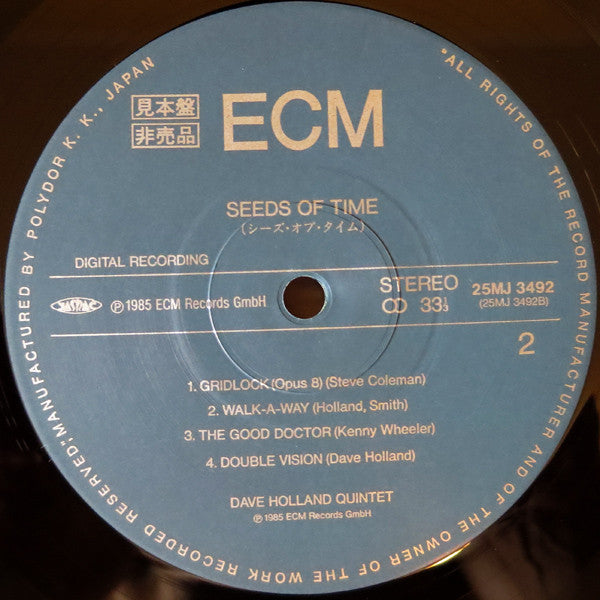 Dave Holland Quintet - Seeds Of Time (Vinyl, LP, Album, Promo) Near Mint (NM or M-) / Very Good Plus (VG+)