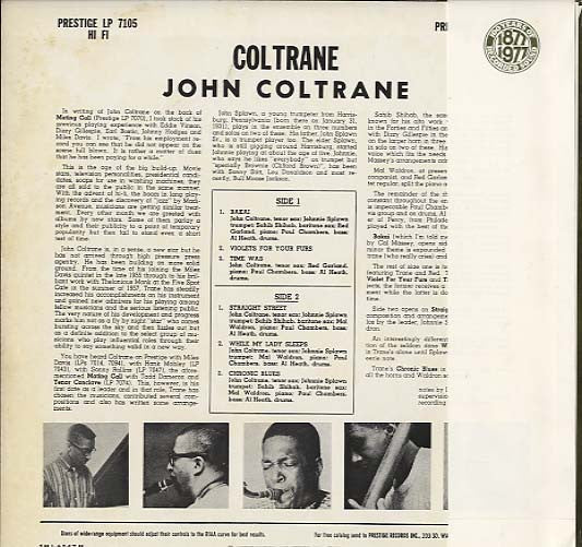 John Coltrane - Coltrane = コルトレーン (Vinyl, LP, Album, Reissue, Mono) Near Mint (NM or M-) / Very Good Plus (VG+)