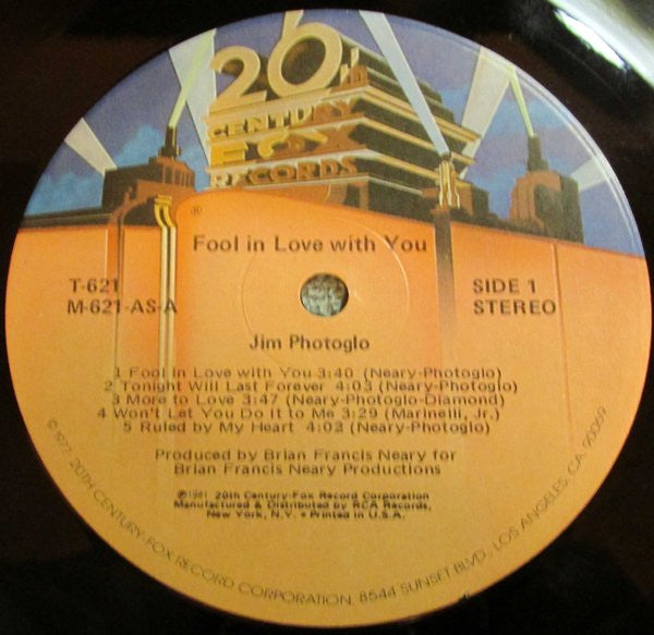 Jim Photoglo - Fool In Love With You (Vinyl, LP, Album) Very Good Plus (VG+) / Good Plus (G+)