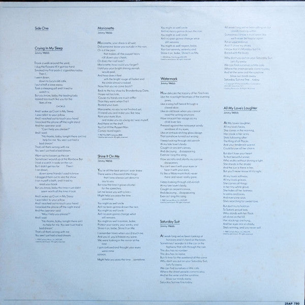 Art Garfunkel - Watermark (Vinyl, LP, Album) Very Good Plus (VG+) / Very Good (VG)
