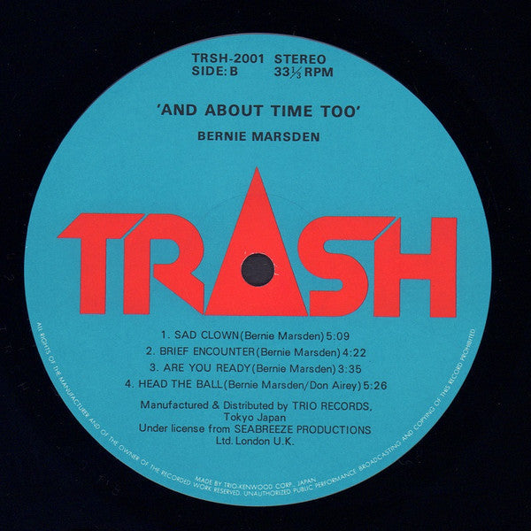 Bernie Marsden - And About Time Too (Vinyl, LP, Album, Stereo)