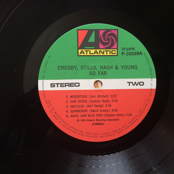 Crosby, Stills, Nash & Young - So Far (Vinyl, LP, Compilation, Reissue) Near Mint (NM or M-) / Very Good Plus (VG+)