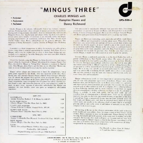 Charles Mingus - Mingus Three (Vinyl, LP, Album, Reissue, Mono)