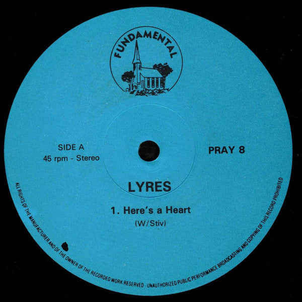 Lyres - W/ Stiv (Vinyl, 12", 45 RPM, Stereo) Very Good (VG) / Very Good Plus (VG+)