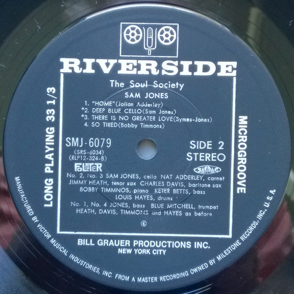 Sam Jones - The Soul Society (Vinyl, LP, Album, Stereo, Reissue)
