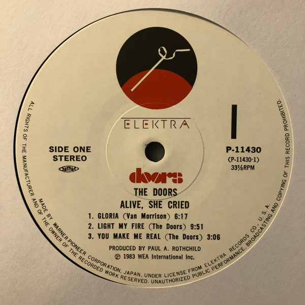 The Doors - Alive, She Cried (Vinyl, LP, Album) Very Good Plus (VG+) / Very Good Plus (VG+)