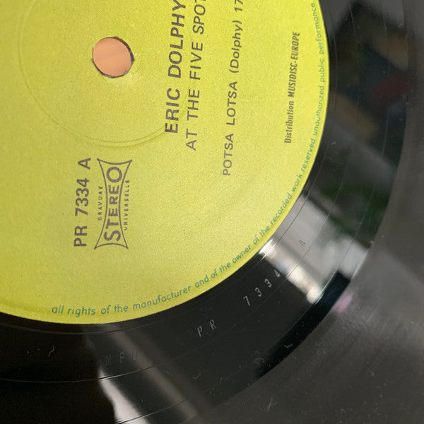 Eric Dolphy - Memorial Album Recorded Live At The Five Spot (Vinyl, LP, Album, Reissue, Stereo) Very Good (VG) / Fair (F)
