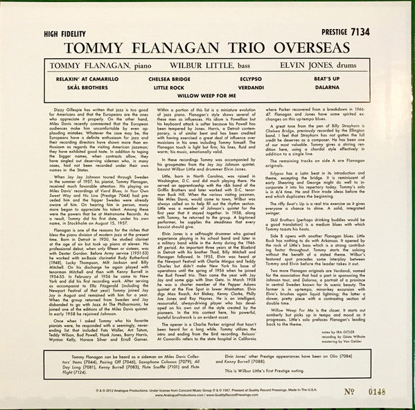 Tommy Flanagan - Overseas (Vinyl, LP, Album, Mono, Reissue) Very Good Plus (VG+) / Near Mint (NM or M-)