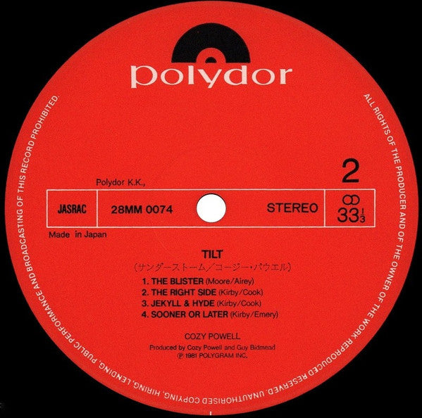 Cozy Powell - Tilt (Vinyl, LP, Album)